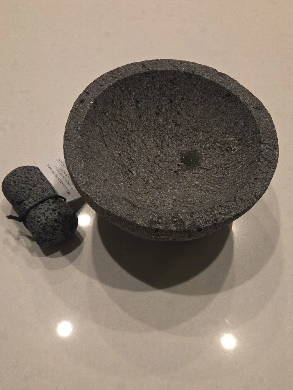 Williams Sonoma Charcoal Gray Molcajete with Pestle